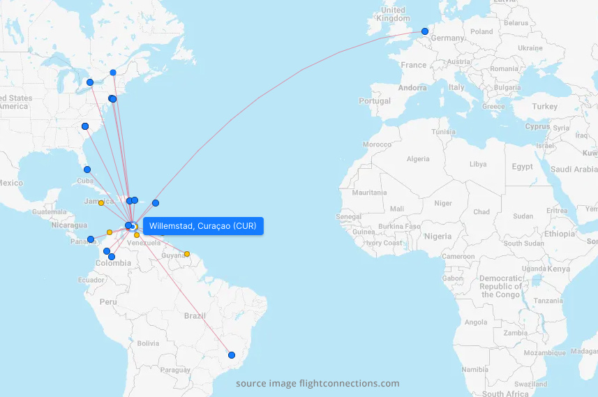 All Flights to Curacao & Airlines Listed